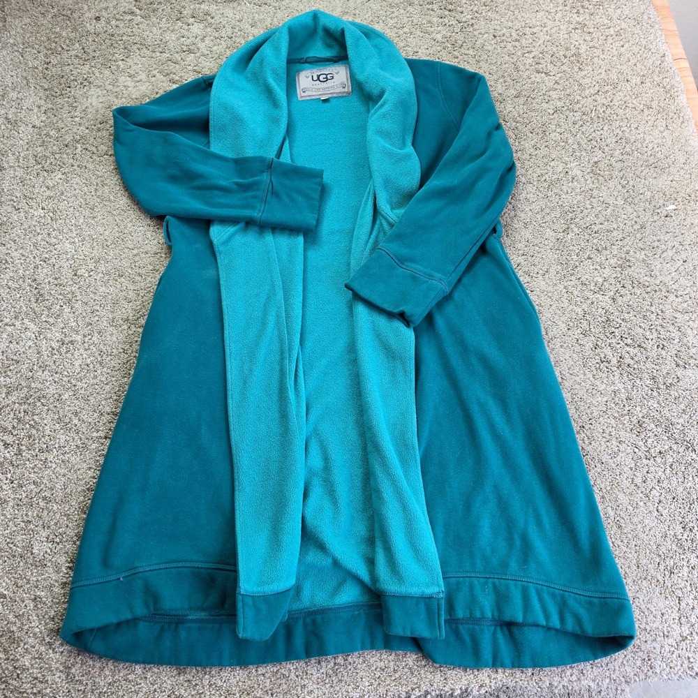 UGG‎ Australia Duffield Robe Womens Large Blue Fleece Lined House Coat UA6157W